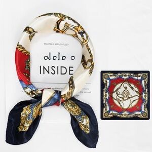 Elegant Red and Blue Scarf